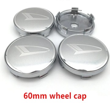 60 mm Silver4PCS 56 mm 60 mm Daihatsu Wheel Center Cap Odznaka odznaka Zakl