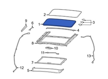 DODGE RAM 1500 2019 - 2024 СТЕКЛО ЛЮКА SUNROOF ПЕРВОЯ