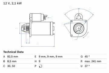 BOSCH СТАРТЕР ALFA ROMEO 147 156 159 166 BRERA GT MITO SPIDER FIAT