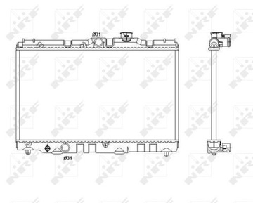 NRF РАДИАТОР TOYOTA CARINA (T15#) (83-), TOYOTA COROLLA (E9#) (87-)