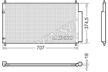 DENSO КОНДЕНСАТОР КОНДИЦИОНЕРА HONDA CIVIC IX 1.4 1.6D 2.2D 02.12-