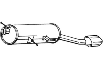 BOSAL ГЛУШИТЕЛЬ СИСТЕМЫ ВЫХЛОПНОЙ ЗАД PEUGEOT 307 1.6 03.03-04.09