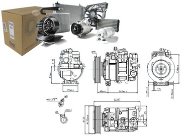 NISSENS КОМПРЕССОР КОНДИЦИОНЕРА AUDI A4 A5 A6 A6 AL