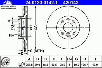 ДИСК ТОРМОЗНОЙ ПЕРЕД FIAT ALBEA 01- PUNTO 94-