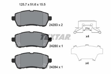 TEXTAR 2428303 КОЛОДКИ ТОРМОЗНЫЕ