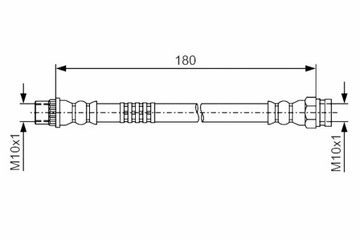 BOSCH ПАТРУБОК ТОРМОЗНОЙ ГИБКИЙ ЗАД L/P CITROEN C4 GRAND PICASSO