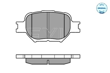 MEYLE КОЛОДКИ ТОРМОЗНЫЕ ПЕРЕД TOYOTA CELICA COROLLA COROLLA VERSO 1.8