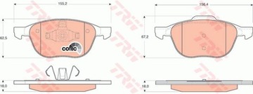 КОЛОДКИ ТОРМОЗНЫЕ ПЕРЕД FORD FOCUS 04-/11-/MAZDA/VOLVO