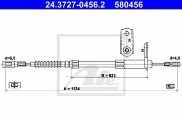 ТРОС ТОРМОЗА РУЧНОГО MERCEDES W140 91-98 LT