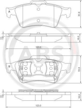 КОЛОДКИ ТОРМОЗНЫЕ RENAULT LAGUNA II 1.6-3.0 01- ЗАД