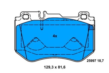 ATE КОЛОДКИ ТОРМОЗНЫЕ ПЕРЕД MERCEDES C A205 C C205 C T-MODEL S205 C