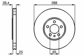 BOSCH ДИСКИ ТОРМОЗНЫЕ ТОРМОЗНЫЕ 2 ШТУКИ. ПЕРЕД VW GOLF III PASSAT B3 B4 PASSAT B5