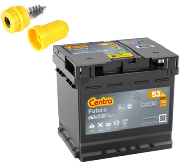 АККУМУЛЯТОР CENTRA CA530 FUTURA 53AH 540A + ЩЕТКА МЕТАЛ В ПОДАРОК!