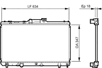 VALEO 731441 РАДИАТОР ДВИГАТЕЛЯ TOYOTA