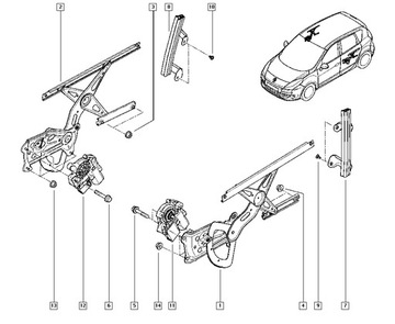 НОВЫЙ ОРИГИНАЛ РАМКА КРЕПЛЕНИЕ СТЕКЛА RENAULT SCENIC III OE 822167194R