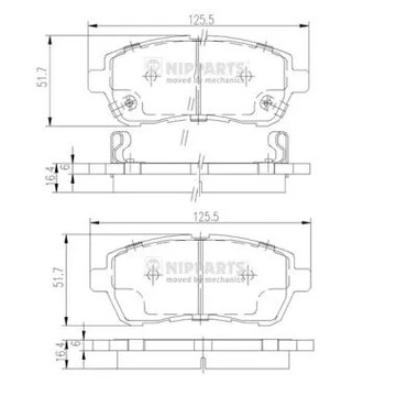 КОЛОДКИ ТОРМОЗНЫЕ MAZDA 2 07 SUZUKI SWIFT 10