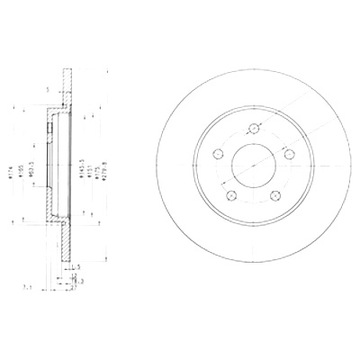 DRIVE+ ДИСКИ ТОРМОЗНЫЕ ТОРМОЗНЫЕ 2 ШТУКИ. ЗАД JAGUARX-TYPE I 2.1B 03-09 8X12X5OTW