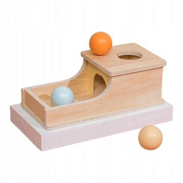 Montessori Object Permanence Box z tacą trzy