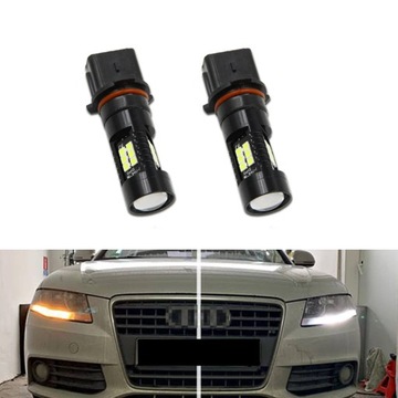 БЕЛИЙ 2 ЛАМПОЧКИ LED (СВЕТОДИОД ) P13W DO AUDI A4 B8 NONFL, BIAŁ