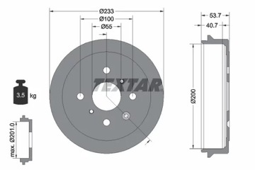 БАРАБАН ТОРМОЗНОЙ 94026500/TEX