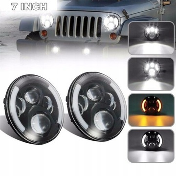 ФАРИ ФАРА LED (СВЕТОДИОД ) HALO ANGEL ХОДОВЫЕ ОГНИ ДХО JEEP WRANGLER JK TJ CJ HUMMER DEFENDER