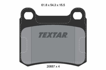 TEXTAR 2068701 КОЛОДКИ ТОРМОЗНЫЕ