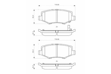 BOSCH КОЛОДКИ ТОРМОЗНЫЕ ЗАД DODGE NITRO JEEP CHEROKEE COMPASS WRANGLER