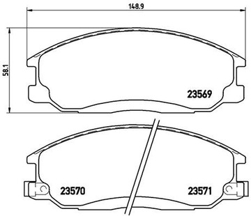 КОЛОДКИ HAM. ПЕРЕДНЯЯ HYUNDAI SANTA FE 01-