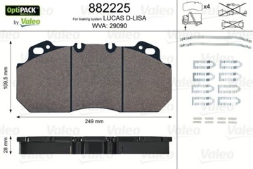 КОЛОДКИ HAM.RVI 29090 RENAULT: MAGNUM, PREMIUM VALEO VAL882225