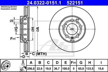 ATE 24.0322-0151.1 ДИСК ТОРМОЗНОЙ