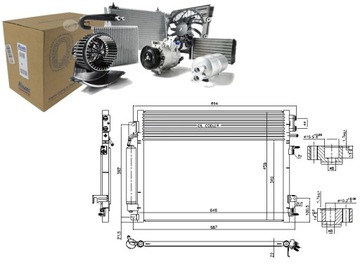 КОНДЕНСАТОР КОНДИЦИОНЕРА CHRYSLER 300C LANCIA THEMA 2.7-6.4 09.04-