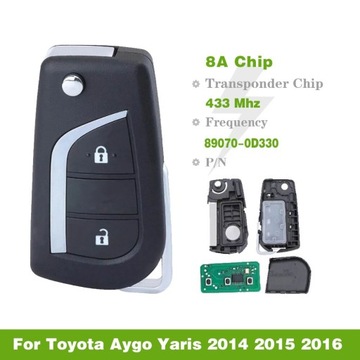 DO TOYOTA AYGO YARIS 2014 2015 2016 ПУЛЬТ 433MHZ 8