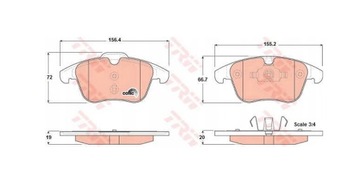 КОЛОДКИ HAM. FORD S-MAX 06- GDB1683/TRW