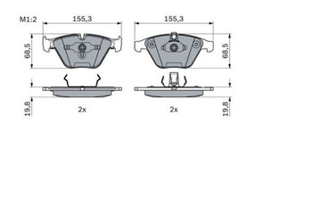 BOSCH 0 986 494 036 КОЛОДКИ ГАЛЬМІВНІ