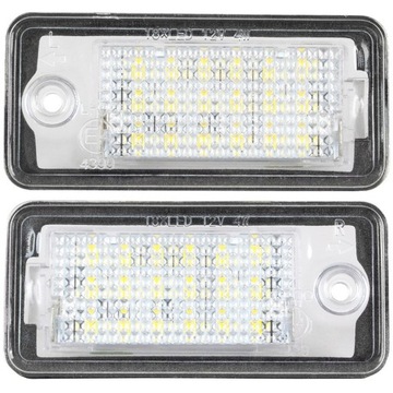 ЛАМПОЧКИ НОМЕРА LED (СВЕТОДИОД ) DO AUDI A3 8P A4 B6 B7 A6 C6 A8