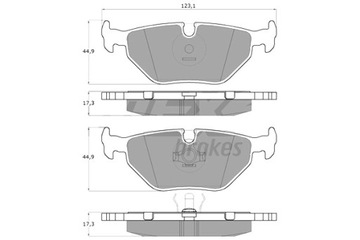 TOMEX BRAKES КОЛОДКИ ТОРМОЗНЫЕ BMW 5 E34 88-97 ЗАД