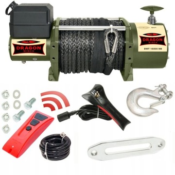 ЛЕБЕДКА ЭЛЕКТРИЧЕСКАЯ 24V DRAGON WINCH DWT 16000 HD 7,2T ТРОС СИНТЕТИЧЕСКАЯ