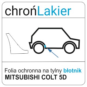 ПЛЕНКА ЗАЩИТНАЯ MITSUBISHI COLT 5D MK6 КРЫЛО ЗАД