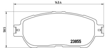 КОЛОДКИ HAM. ПЕРЕДНЯЯ TOYOTA CAMRY 01-05 ПЕРЕД