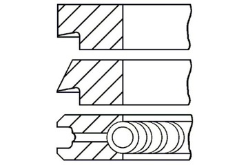 GOETZE 72 STD 1.2-2-1.2 КОМПЛЕКТ КОЛЬЦА ПОРШНЯ ABARTH 500 595 695