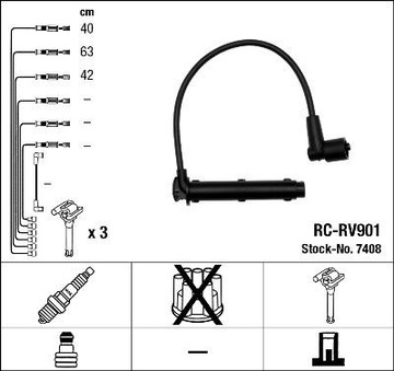 NGK 7408 КОМПЛЕКТ ТРУБОК ZAPŁONOWYCH