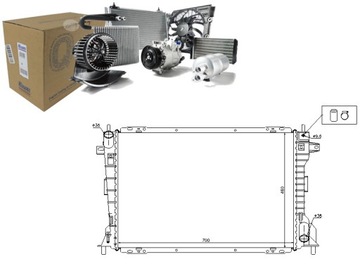 РАДИАТОР ДВИГАТЕЛЯ NISSENS F8VH8005AE F8VZ8005BA F8