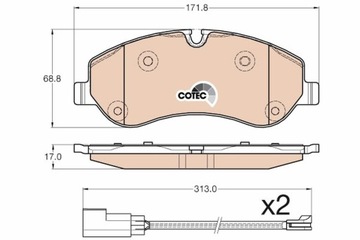 КОЛОДКИ ТОРМОЗНЫЕ FORD ПЕРЕД TRANSIT 2,2 TDCI 12- GDB1967