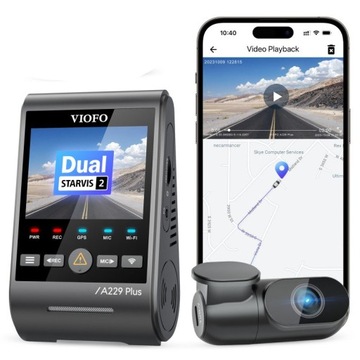 КАМЕРА АВТОМОБИЛЬНАЯ VIOFO A229 PLUS 2CH HDR GPS WIFI SONY STARVIS 2