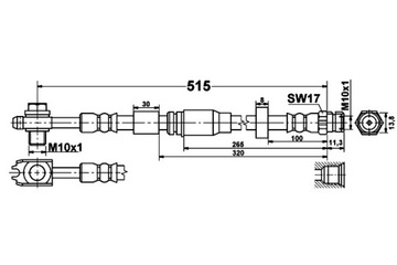 ATE ПАТРУБОК ТОРМОЗНОЙ ГИБКИЙ ПЕРЕД L/P SEAT MII SKODA CITIGO