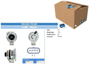 ГЕНЕРАТОР NISSAN 110A ГЕНЕРАТОР BV PSH