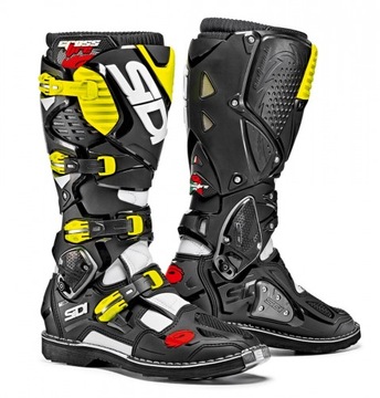 МОТОБОТЫ SIDI CROSSFIRE 3 WHITE BLACK YELLOW FLUO 43