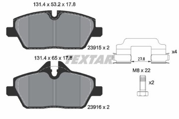 TEXTAR 2391503 КОЛОДКИ ТОРМОЗНЫЕ