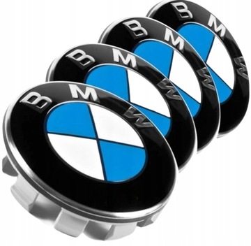 BMW КОЛПАЧКИ KAPSLE 68MM КОМПЛЕКТ DO ДИСКОВ 4 ШТУКИ НОВЫЕ ZNACZKI NA ДИСКОВ НАКЛЕЙКИ