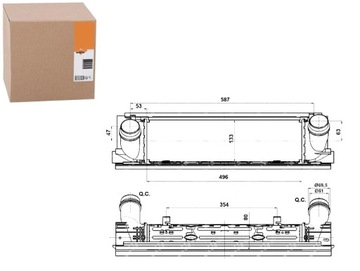 D75663 NRF РАДИАТОР ВОЗДУХА DOLOTOWEGO ПОДХОДИТ DO: BMW 1 (F20), 1 (F21),